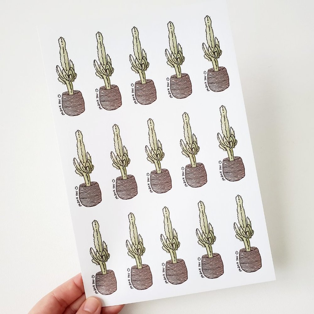 LB027 Cactus Plant Thank You Stickers [Price Firm] - Picture 4 of 8